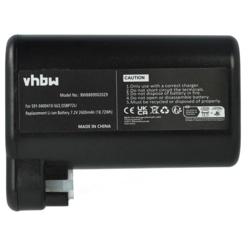 VHBW Battery for AEG S91-0400410-SU2, OSBP72LI - 2600 mAh, 7.2 V, Li-Ion