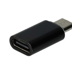   USB C f - Micro USB m adapter okostelefonhoz, táblagéphez, notebookhoz - Töltőadapter, fekete