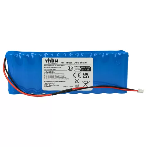 VHBW Gate Opener Battery Baier, Delta, Braas - 2600 mAh 12 V NiMH