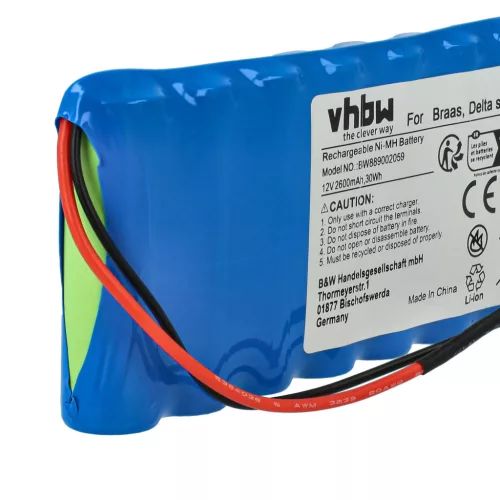 VHBW Gate Opener Battery Baier, Delta, Braas - 2600 mAh 12 V NiMH