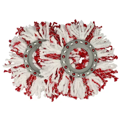 VHBW 2x Leifheit 52115, 52094 Felmosófej - Mikroszálas, Fehér, Piros