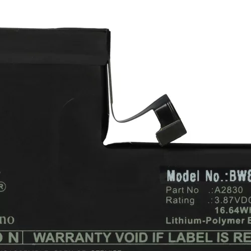 VHBW Mobile Phone Battery for Apple A2830 - 4300 mAh 3.87 V Li-polymer
