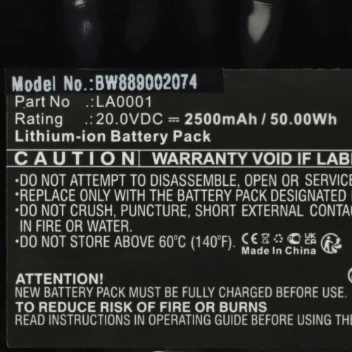 VHBW Landxcape LA0002, LA0001 Lawn Mower Battery - 2500 mAh 20 V Li-Ion