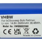 VHBW Battery for bObsweep E14040401505a - 2600 mAh, 14.4 V, Li-Ion