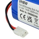 VHBW Battery for bObsweep E14040401505a - 2600 mAh, 14.4 V, Li-Ion