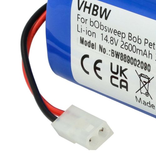 VHBW Battery for bObsweep E14040401505a - 2600 mAh, 14.4 V, Li-Ion