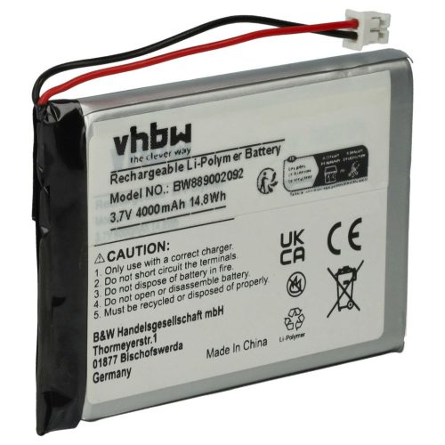 VHBW Universal Battery for Various Devices - 4000 mAh 3.7 V Li-Polymer