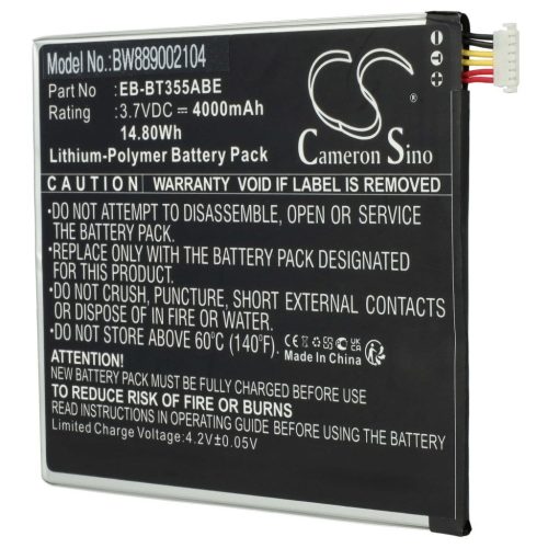 VHBW Tablet Akku für Samsung EB-BT355ABE - 4000 mAh 3,7 V Li-Polymer