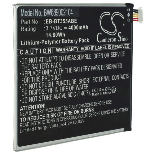 VHBW Tablet Akku für Samsung EB-BT355ABE - 4000 mAh 3,7 V Li-Polymer