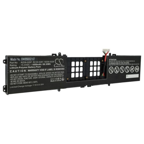 VHBW Notebook akkumulátor  Razer RC30-0287, RZ09-0287 - 4500 mAh 15,4 V Li-polimer, fekete