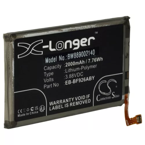 VHBW Mobile Phone Battery Samsung EB-BF926ABY, EB-BF927ABY - 2000 mAh 3.88 V Li-polymer