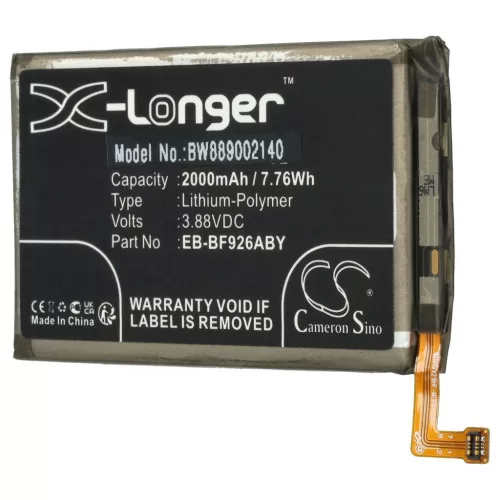VHBW Mobile Phone Battery Samsung EB-BF926ABY, EB-BF927ABY - 2000 mAh 3.88 V Li-polymer