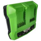 VHBW Dual Charger for Alpina C24 Li, CG 24, AlpinaPower Tool Batteries etc. Li-Ion 24 V