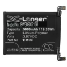 VHBW Mobile Phone Battery for BM5N - 5000 mAh 3.87 V Li-Polymer
