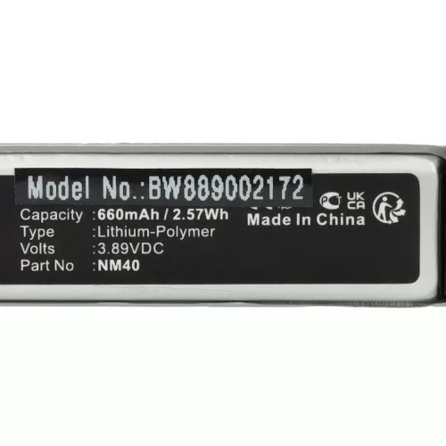 VHBW Mobile Phone Battery for Motorola NM40, SB18D44720 - 660 mAh 3.89 V Li-Polymer