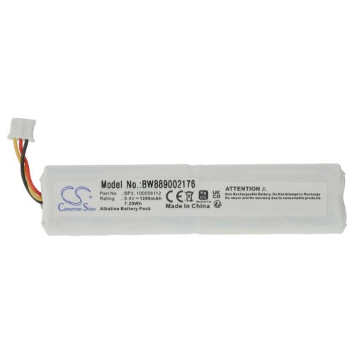 VHBW Alarmanlagen Akku Telenot BP3, 100056112 - 1200 mAh 6 V Alkaline