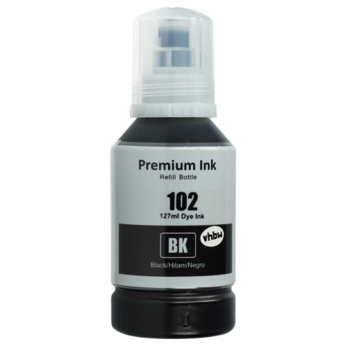 VHBW Epson C13T03R140 Fekete Utántöltő Tinta, 102 Dye, 127 ml