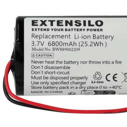 VHBW Battery Sigor Nuindie, Numotion, Villeroy & Boch Seoul 2.0, Zafferano Poldina - 6800 mAh 3.7 V Li-Ion