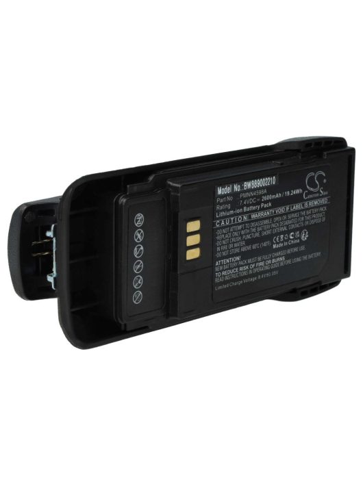 Rádió akku Motorola PMNN4600A, PMNN4598A - 2600 mAh 7,4 V Li-Ion + övcsipesz