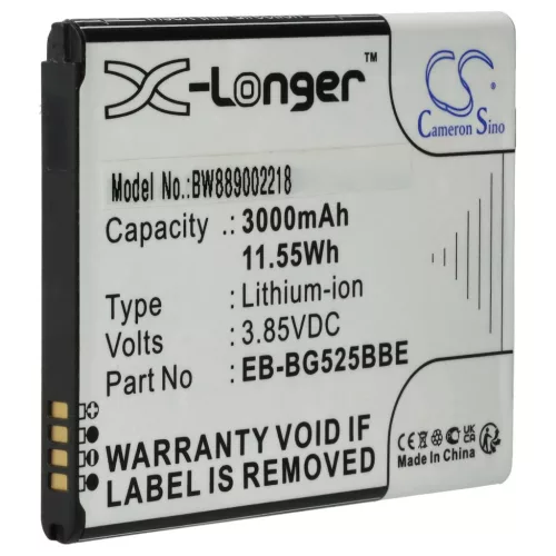 VHBW Mobile Phone Battery Samsung EB-BG525BBE, GH43-05060A - 3000 mAh 3.85 V Li-Ion
