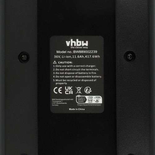 VHBW Bosch Powerpack 300/400 Ersatzakku für Gepäckträger, 36V, 11.6Ah