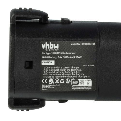 VHBW Moser 1854-7988 Pet Clippers Battery - 1800 mAh 2.4 V NiMH