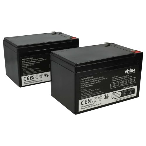 VHBW UPS Akku AGM07, RBC52 - 12000 mAh 12 V AGM