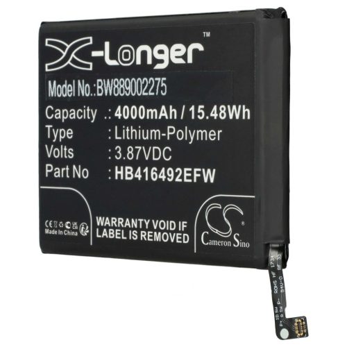 VHBW Mobile Phone Battery for Honor HB416492EFW - 4000 mAh 3.87 V Li-Polymer - Smartphone Battery