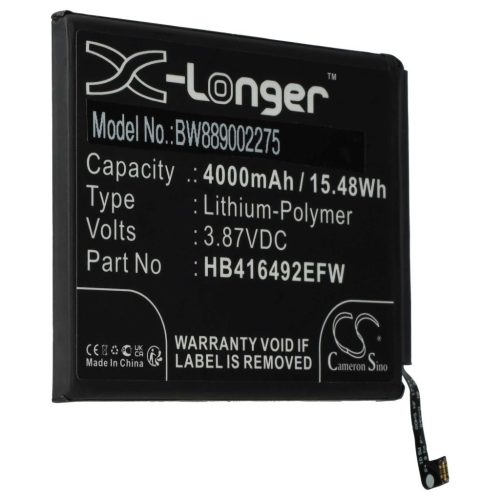 VHBW Mobile Phone Battery for Honor HB416492EFW - 4000 mAh 3.87 V Li-Polymer - Smartphone Battery