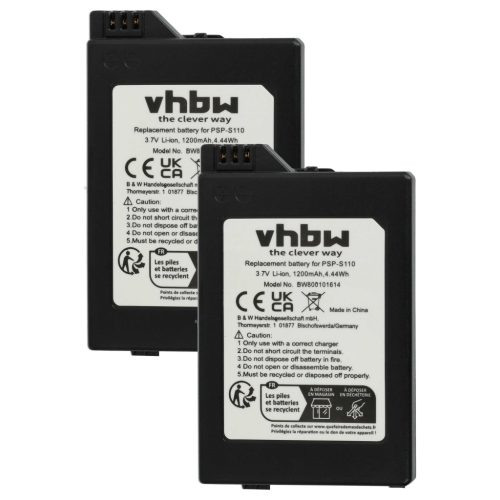 VHBW Spielkonsole Akku PSP-S110 - 1200 mAh 3,7 V Li-Ion