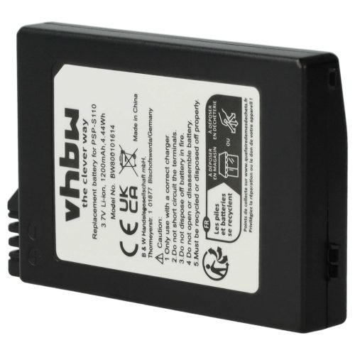 VHBW Spielkonsole Akku PSP-S110 - 1200 mAh 3,7 V Li-Ion