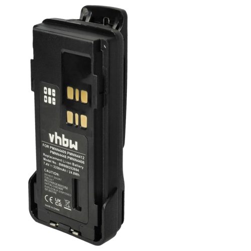 VHBW Radio Akku PMNN4406BR, PMNN4406, PMNN4409 - 3350 mAh 7,4 V Li-Ion