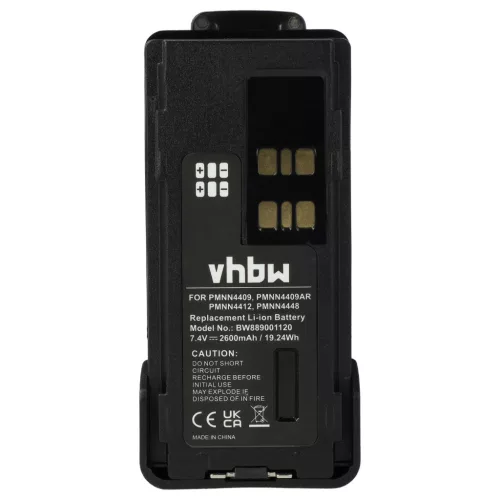 VHBW Radio Akku PMNN4406, PMNN4406BR, PMNN4409 - 2600 mAh 7,4 V Li-Ion