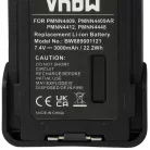 VHBW Radio Battery PMNN4406, PMNN4409BR, PMNN4406BR - 3000 mAh 7.4 V Li-Ion