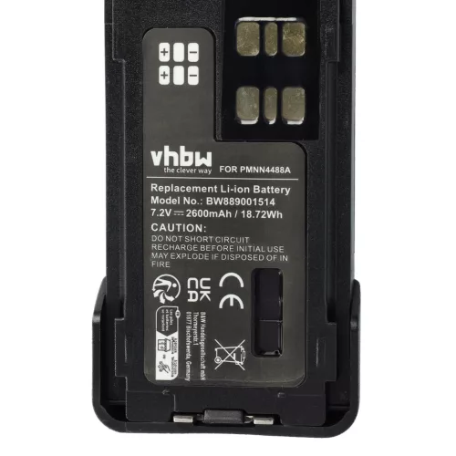 VHBW Radio Battery PMNN4416, PMNN4415AR, PMNN4415, PMNN441 - 2600 mAh 7.4 V Li-Ion