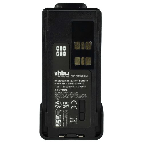 VHBW Radio Battery PMNN4416, PMNN4415AR, PMNN4415, PMNN441 - 1800 mAh 7.4 V Li-Ion