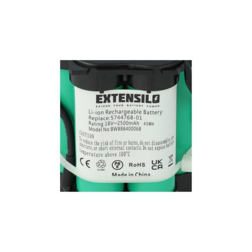 VHBW Lawn Mower Battery Gardena R40Li, Husqvarna Automower, Flymo 1200R - 2500 mAh 18 V Li-Ion