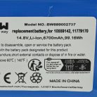 VHBW Battery for Miele 11779170, 10559142 - 6700 mAh, 14.8 V, Li-Ion