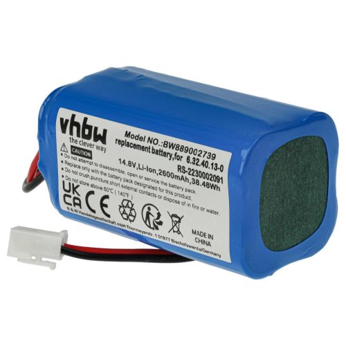 VHBW Battery for Rowenta RS-2230002091 - 2600 mAh, 14.8 V, Li-Ion