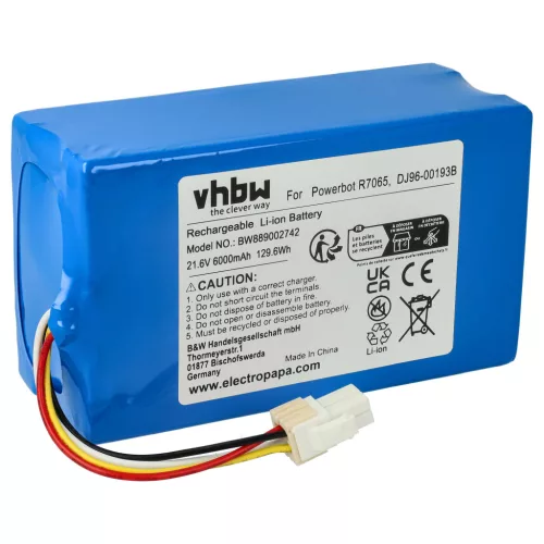 VHBW Akku Samsung DJ96-00193B - 6000 mAh 21,6 V Li-Ion