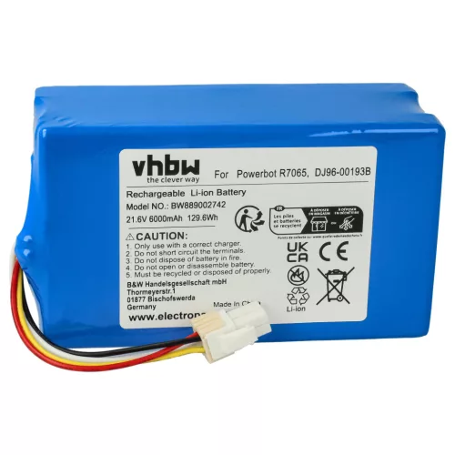 VHBW Akku Samsung DJ96-00193B - 6000 mAh 21,6 V Li-Ion