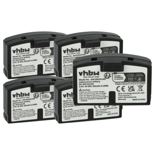 VHBW Wireless Headset Battery BA151, BA150 - 60 mAh 2.4 V NiMH
