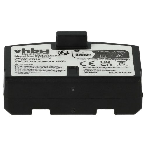 VHBW Wireless Headset Battery BA151, BA150 - 60 mAh 2.4 V NiMH