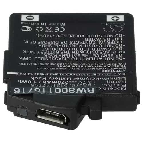 VHBW Kabelloser Kopfhörer Akku 0121147748, BA370, BA 370 PX - 270 mAh 3,7 V Li-Polymer