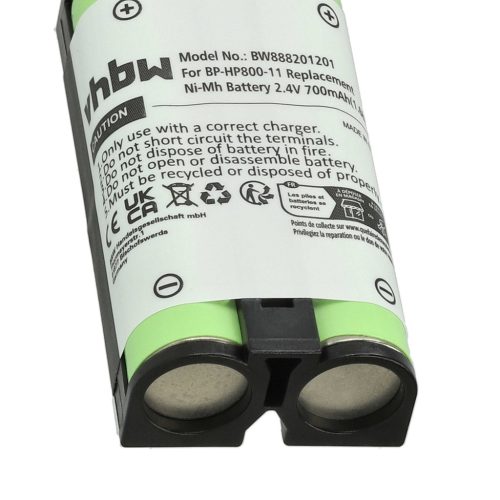 VHBW Kabelloses Headset Akku 9-885-216-12, 9-885-216-11, 9-885-218-43 - 700 mAh 2,4 V NiMH