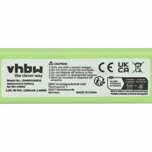 VHBW Wireless Headphone Battery Aiwa MHB-901 Replacement - 1200 mAh 1.2 V NiMH