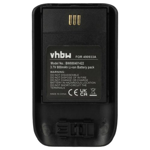 VHBW Telefon Akku Ascom 490933A, 660497 - 800 mAh 3,7 V Li-Ion