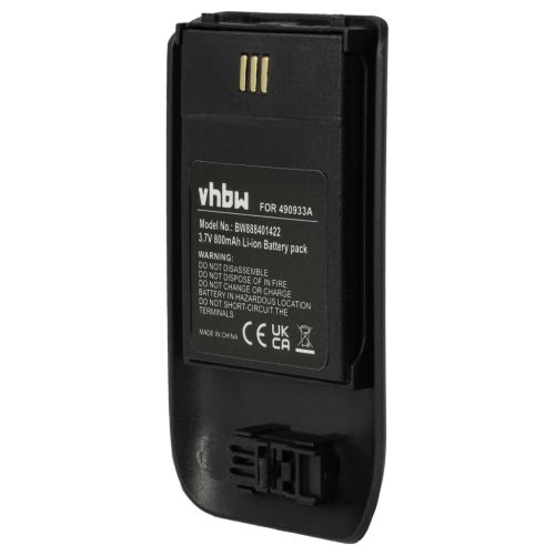 VHBW Telefon Akku Ascom 490933A, 660497 - 800 mAh 3,7 V Li-Ion