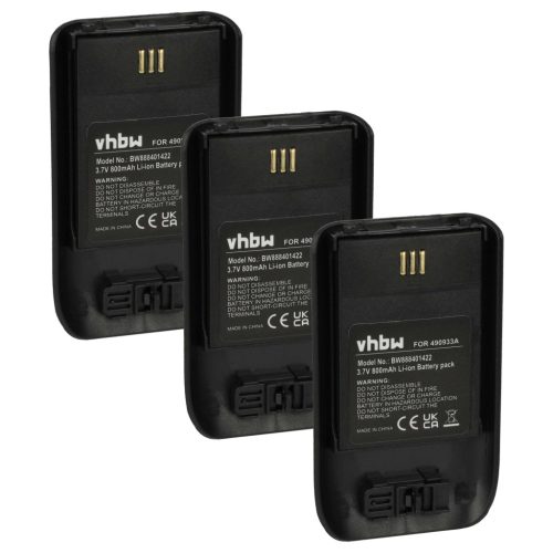 VHBW Battery Ascom 490933A, 660497 for Innovaphone wired phone - 800 mAh 3.7 V Li-Ion