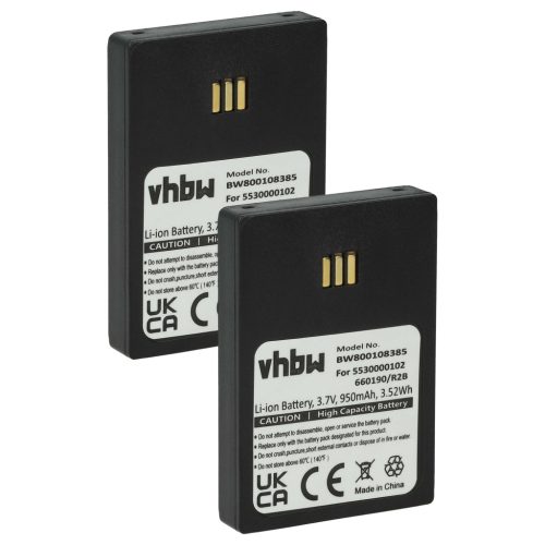 VHBW Battery to replace Alcatel 3BN78404AA - 950 mAh 3.7 V Li-Ion